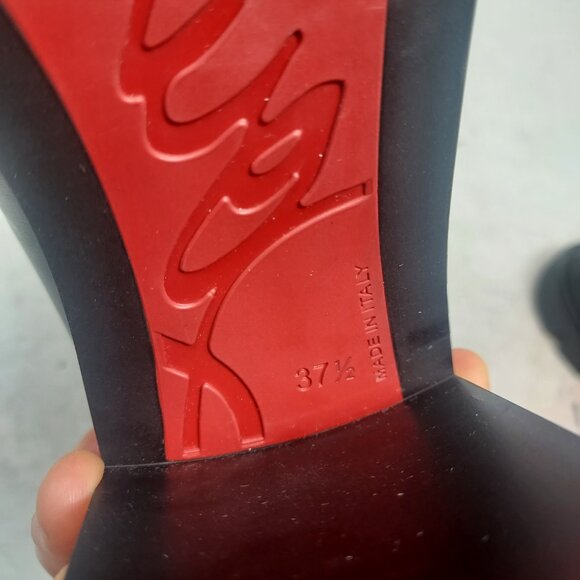 Christian Louboutin Black Marchacroche Lug Heel Chelsea Boot - Picture 13 of 13